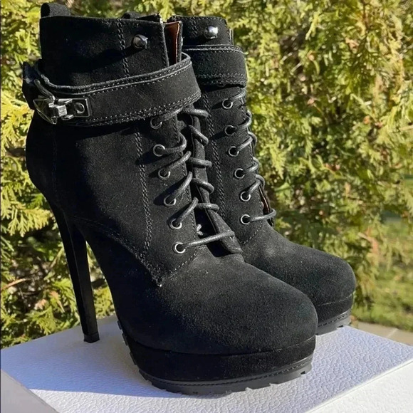 Aldo Panzano Platform Bootie - Black Suede - Picture 5 of 14